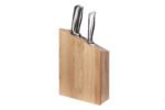 Oak knife block for organized knife storage