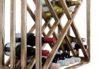 Winenest wine celler in burnt pine wood with large flexibility
