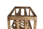 Winenest wine holder in burnt pine wood assembled