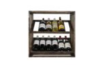 Winenest stackable wine shelf in smoked oak wood