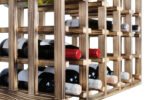 Winenest elegant wine storage in burnt pine wood