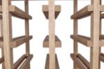Winenest wine holder in oak wood assembled