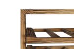 Winenest stackable wine shelf in burnt pine wood