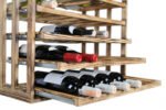 Winenest elegant wine storage in burnt pine wood