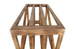 Winenest stackable wine shelf in burnt pine wood