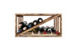 Winenest wine holder in burnt pine wood assembled