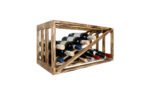 Winenest stackable wine shelf in burnt pine wood