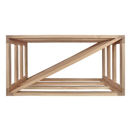 Winenest wine holder in oak wood assembled