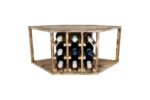 Winenest wine holder in burnt pine wood assembled