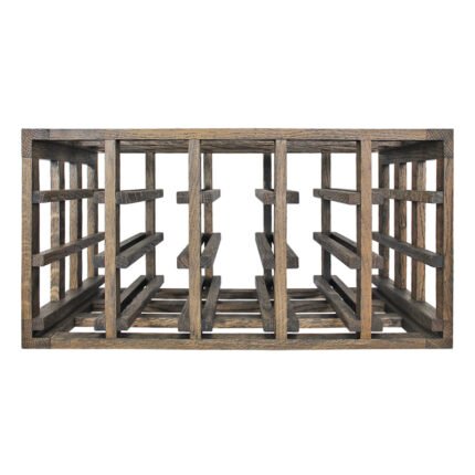 Wine racks in smoked oak wood