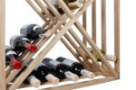 Winenest stackable wine shelf in oak wood