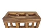 Winenest wine holder in burnt pine wood assembled