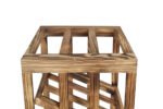 Winenest stackable wine shelf in burnt pine wood
