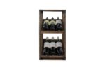 Winenest stackable wine shelf in smoked oak wood