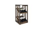 Winenest wine holder in smoked oak wood assembled