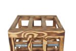 Winenest wine holder in burnt pine wood assembled