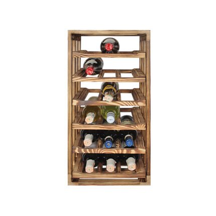 Winenest elegant wine storage in burnt pine wood