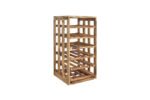 Winenest stackable wine shelf in burnt pine wood