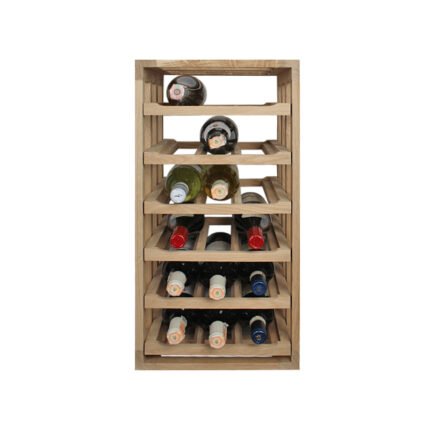 Winenest stackable wine shelf in oak wood