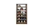 Winenest stackable wine shelf in smoked oak wood