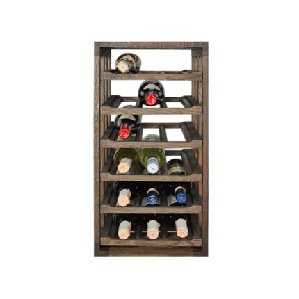 Winenest stackable wine shelf in smoked oak wood