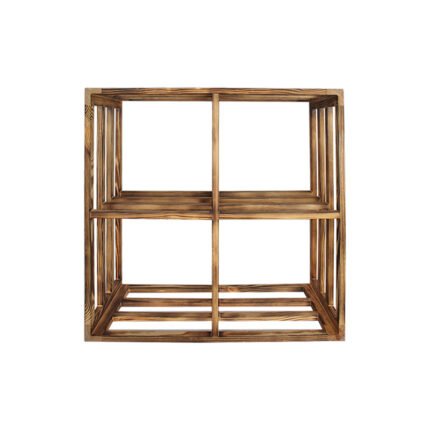 Winenest CO2 friendly wine rack in burnt pine wood