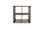 Winenest stackable wine shelf in smoked oak wood