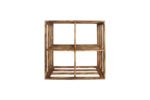 Winenest stackable wine shelf in burnt pine wood