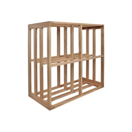 Winenest stackable wine shelf in oak wood