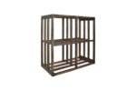 Winenest stackable wine shelf in smoked oak wood