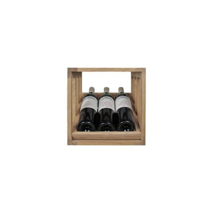 Winenest stackable wine shelf in oak wood