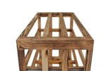 Winenest stackable wine shelf in burnt pine wood