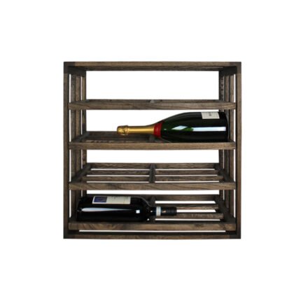 Winenest wine holder in smoked oak wood assembled