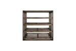 Winenest stackable wine shelf in smoked oak wood