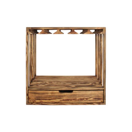 Winenest CO2 friendly wine rack in burnt pine wood