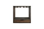 Winenest stackable wine shelf in smoked oak wood
