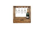 Winenest wine holder in burnt pine wood assembled